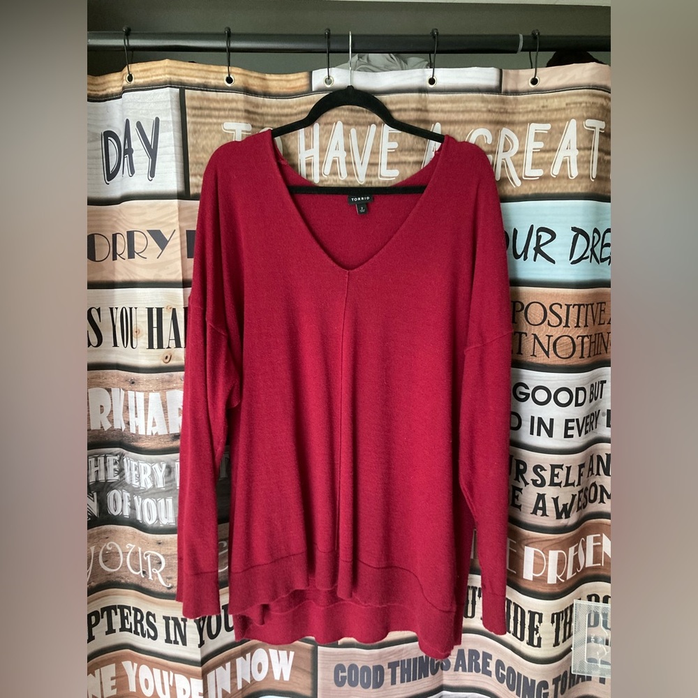 Torrid Burgundy Sweater, size 2